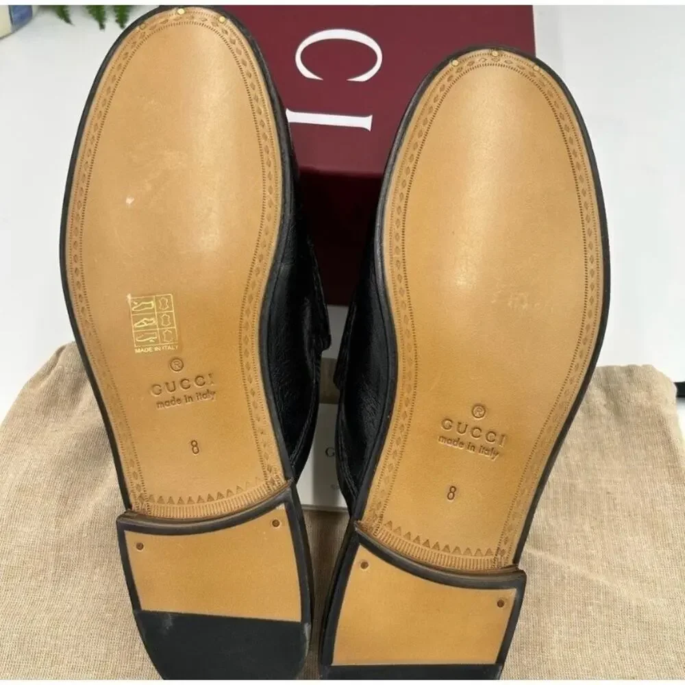 Men’s Gucci horse bit Roos slip on loafers size 8, made in Italy